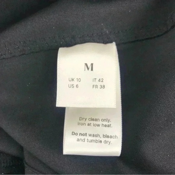 Anna October Wool Crossover Palazzo Pants Women’s 6 Black High Waist Slit NWT - Picture 16 of 16